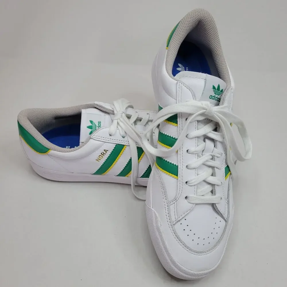 adidas Nora Sneakers IF2069 Cloud White Court Green Skate Yellow Men's Size 9 - Picture 2 of 10
